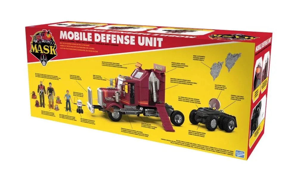 M.A.S.K MOBILE DEFENSE UNIT VEHICLE WITH 2 ACTION FIGURES - MATT TRACKER AND BRUCE SATO 12 CM
